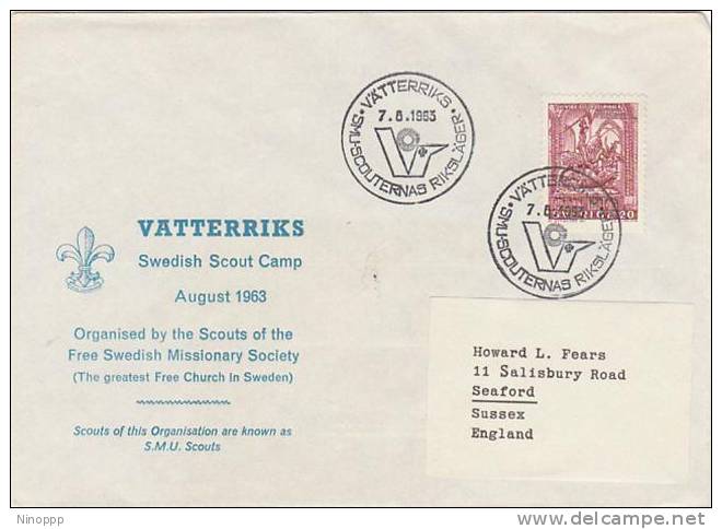 Sweden-1963 Vatterriks Swedish Scout Camp Souvenir Cover - Other & Unclassified