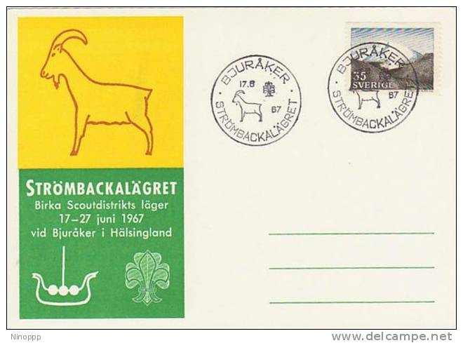 Sweden-1967 StrombackaLagret Scout Camp Souvenir Card - Other & Unclassified