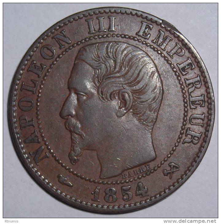 Napoléon III 5 Centimes 1854 B ROUEN Joli TTB - 5 Centimes