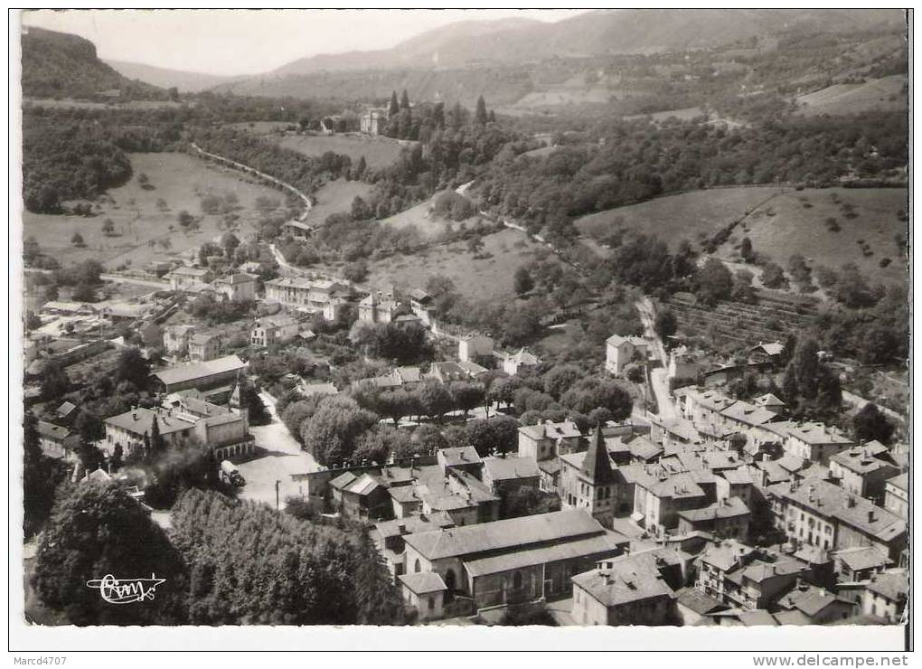 TULLINS 38 Vue Panoramique Aérienne Editions Combier En Date De 1958 Timbre Recto Véritable Photo - Tullins