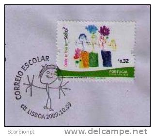 Courrier Scolaire Recyclage School Mail Recycling  Mail Box Young Draws Fdc  Portugal  Sp1137 - FDC