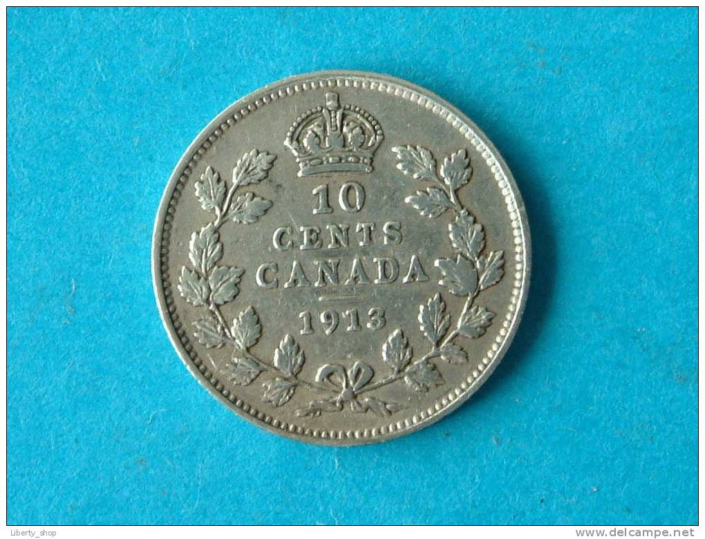 10 CENTS 1913 / KM 23 ( For Grade, Please See Photo ) ! - Canada