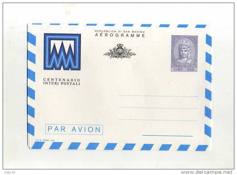 - AEROGRAMME 1982 - Posta Aerea