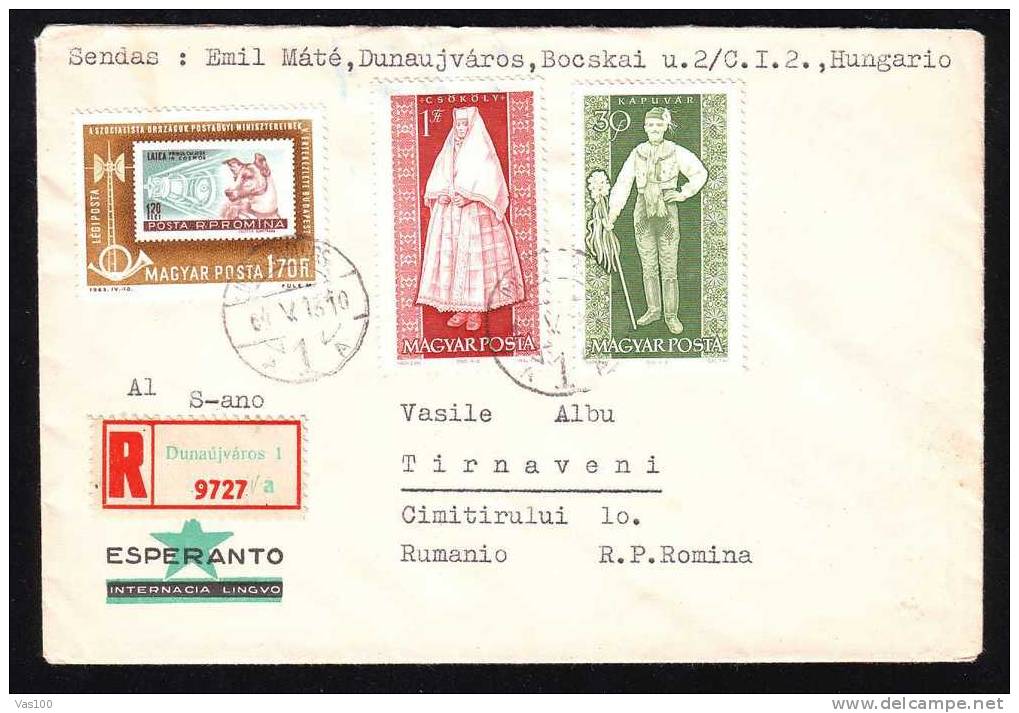 Hungary  To Romania Registred Cover With Esperanto 1964. - Esperanto