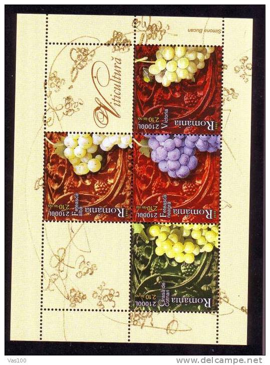Romania 2005 BLOCK ** MINT With VITICULTURE Vines,Grape. - Wein & Alkohol