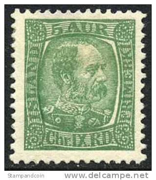 Iceland #36 XF Mint Hinged 5a Christian IX From 1902 - Ongebruikt