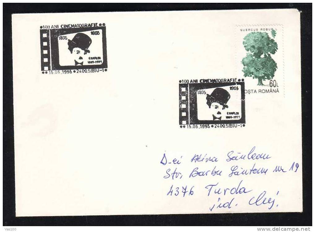 Cover  With Film Movie,actor CHARLIE CHAPLIN,1995,PMK,SIBIU. - Acteurs