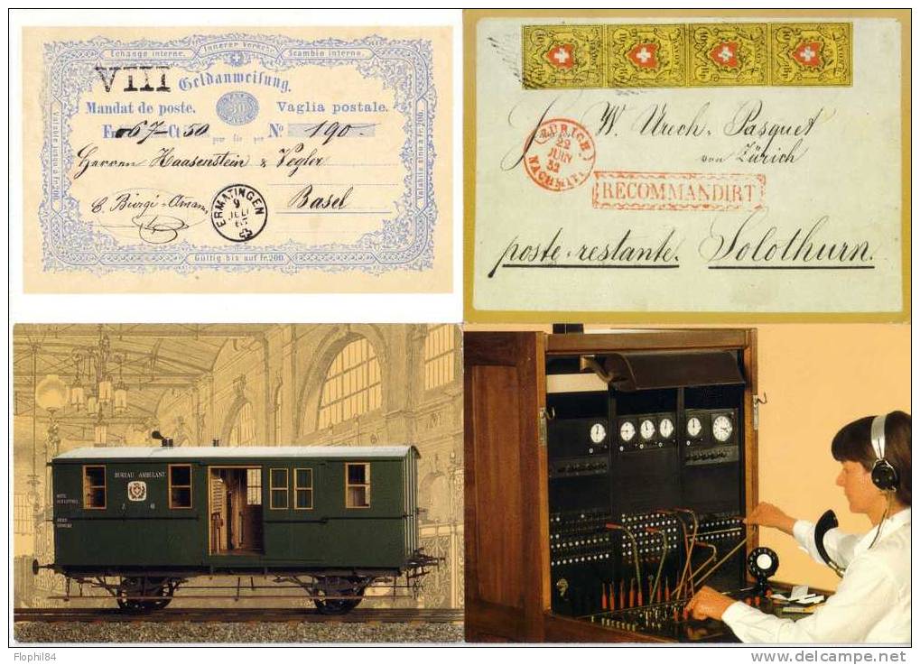 SUISSE-ENTIERS POSTAUX ILLUSTRATION PTT-LOT DE 5 - Interi Postali