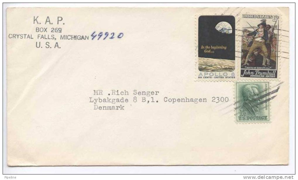 USA Cover Sent To Denmark 196? - Storia Postale