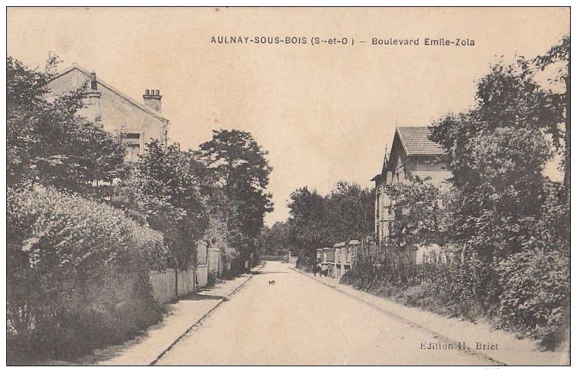 93 AULNAY SOUS BOIS LE BOULEVARD EMILE ZOLA Ses VILLAS En 1922 - Aulnay Sous Bois