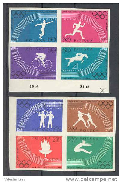 Pologne  Poland Polen Polska  **  N° YT 1031/38 JO Rome  Hippisme Cyclisme ....Non Dentelée - Neufs