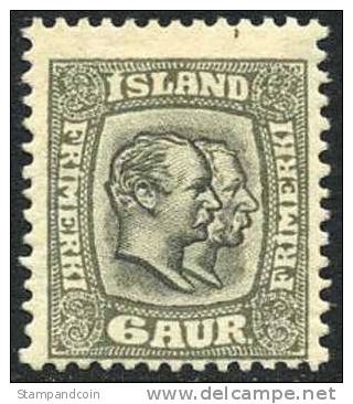 Iceland #75 Mint Hinged 6a Christian IX & Frederik VIII From 1907 - Ungebraucht