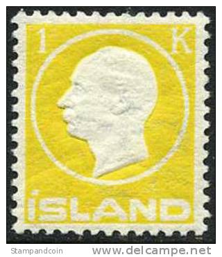 Iceland #96 Mint Never Hinged 1k Frederik VIII From 1912 - Unused Stamps