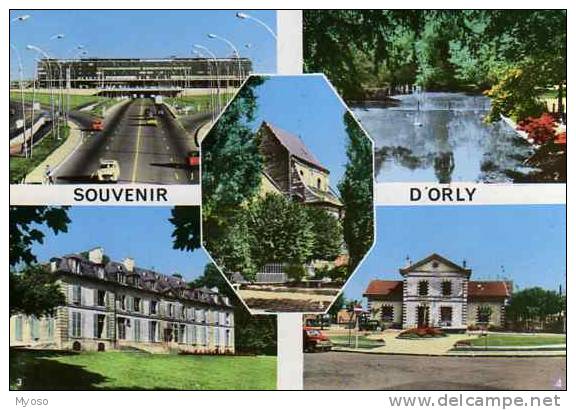 94 Souvenir D'ORLY L'aerogare Le Parc La Mairie La Gare L'Eglise - Orly