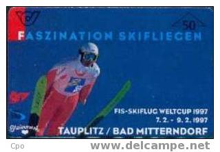 # AUSTRIA 169 Faszination Skifliegen - Skier 50 Landis&gyr 02.97 -sport,ski- Tres Bon Etat - Oostenrijk