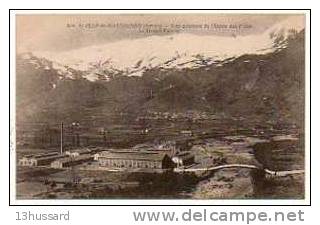 Carte Postale Ancienne Saint Jean De Maurienne - Vue Générale De L'Usine Des Plans. Le Grand Perron - Industrie - Saint Jean De Maurienne