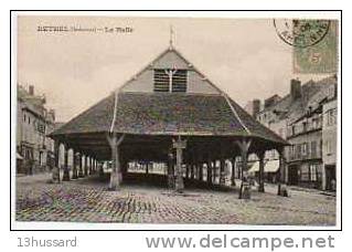 Carte Postale Ancienne Rethel - La Halle - Marché - Rethel