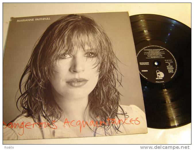 DISQUE LP 33T D ORIGINE / MARIANNE FAITHFULL / DANGEROUS ACQUAINTANCES / ISLAND 1981/ TRES BEL ETAT - Disco, Pop