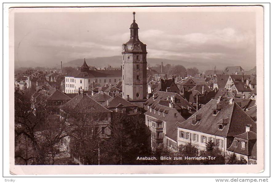 PGL 2196 - DEUTSCHLAND ANSBACH BLICK ZUM HERRIEDER-TOR (1939) - Ansbach