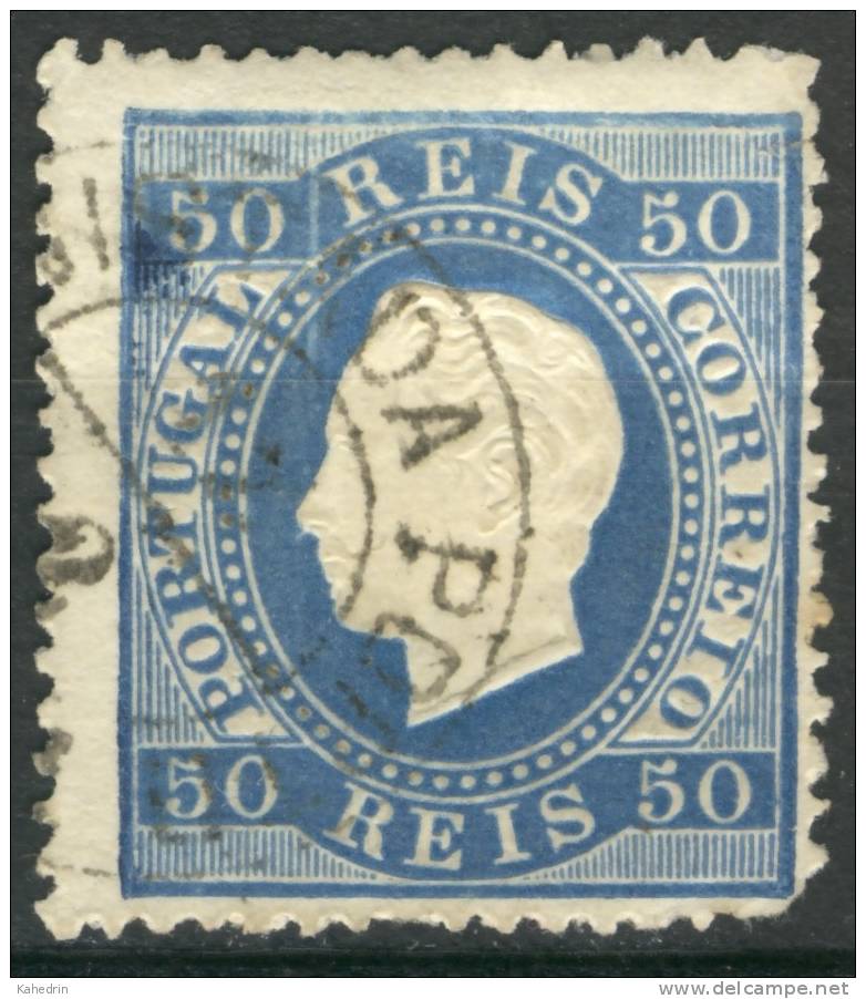 Portugal 1879-´80, Mi. # 49 XC (o), 50 Reisblue, Perf: 13½, King Luis I - Gebraucht