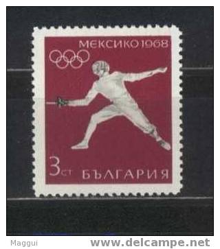 BULGARIE   N° 1597 **     Jo 1968   Escrime - Fencing