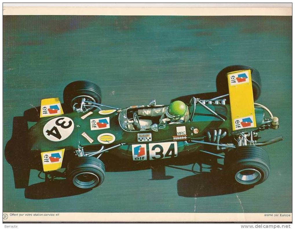 PHOTO Course BRABHAM F-2  30 X 20 Cm .type BT 30/2 . Grand PRIX De BARCELONE  DU 26/04/1970 - Other & Unclassified