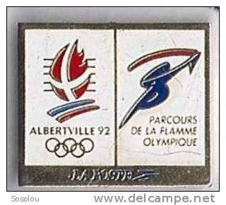 La Poste Albertville 92 Parcour De La Flamme Olympique - Poste