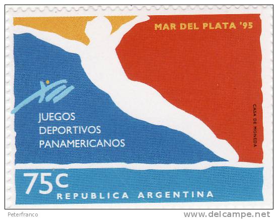 1995 Argentina - Giochi Sportivi Panamericani A Rio Plata - High Diving