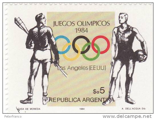 1984 Argentina - Olimpiadi Di Los Angeles - Summer 1984: Los Angeles