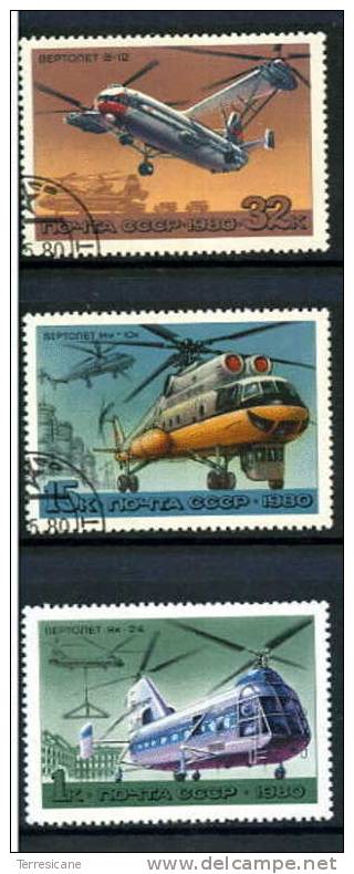 X CCCP CIVIL HELICOPTER ELICOTTERI CIVILI TEMATICA AEREI AIR AVION AVIAZIONE - Used Stamps