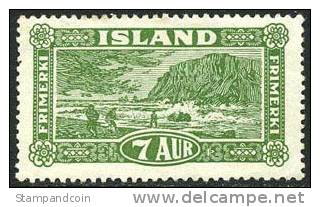 Iceland #144 XF Mint Hinged 7a From 1925 - Ungebraucht