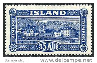 Iceland #147 SUPERB Mint Hinged 35a From 1925 - Unused Stamps