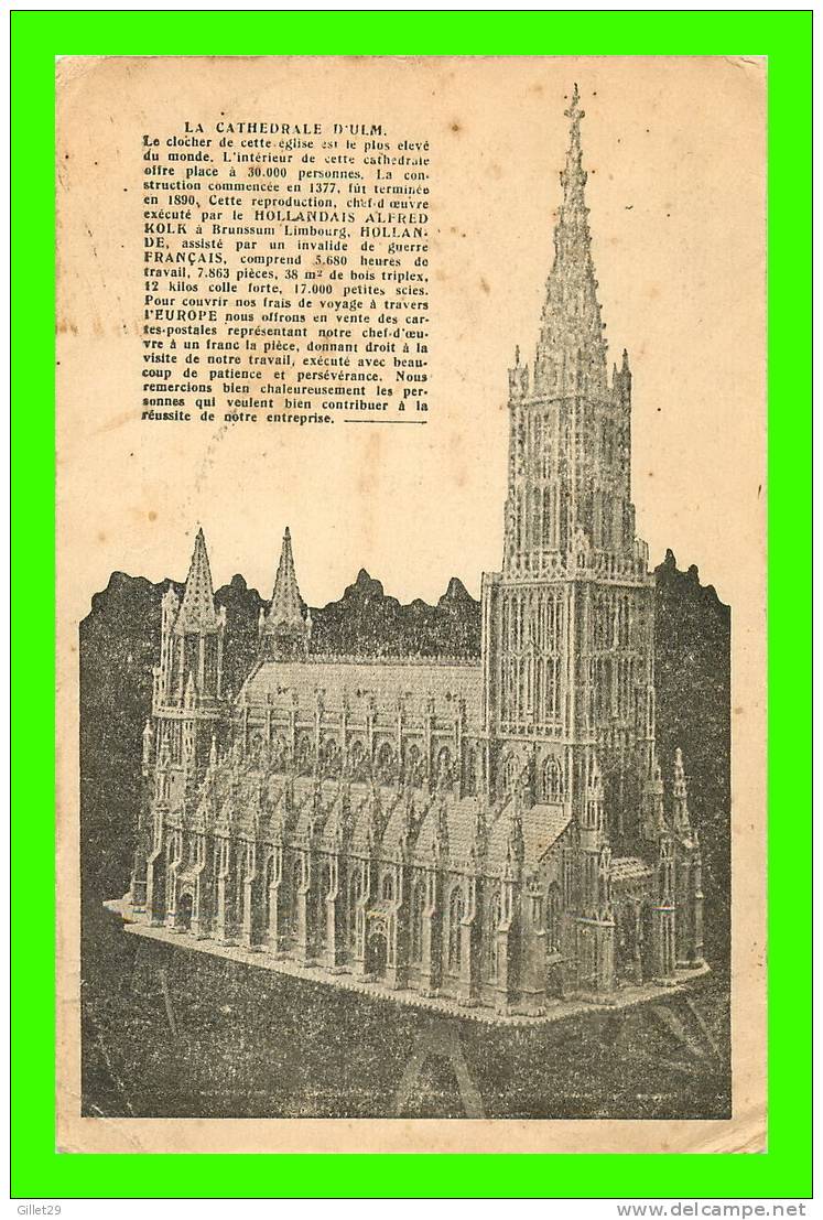 ULM - LA CATHÉDRALE - DRUK JOS,LISENS - - Ulm