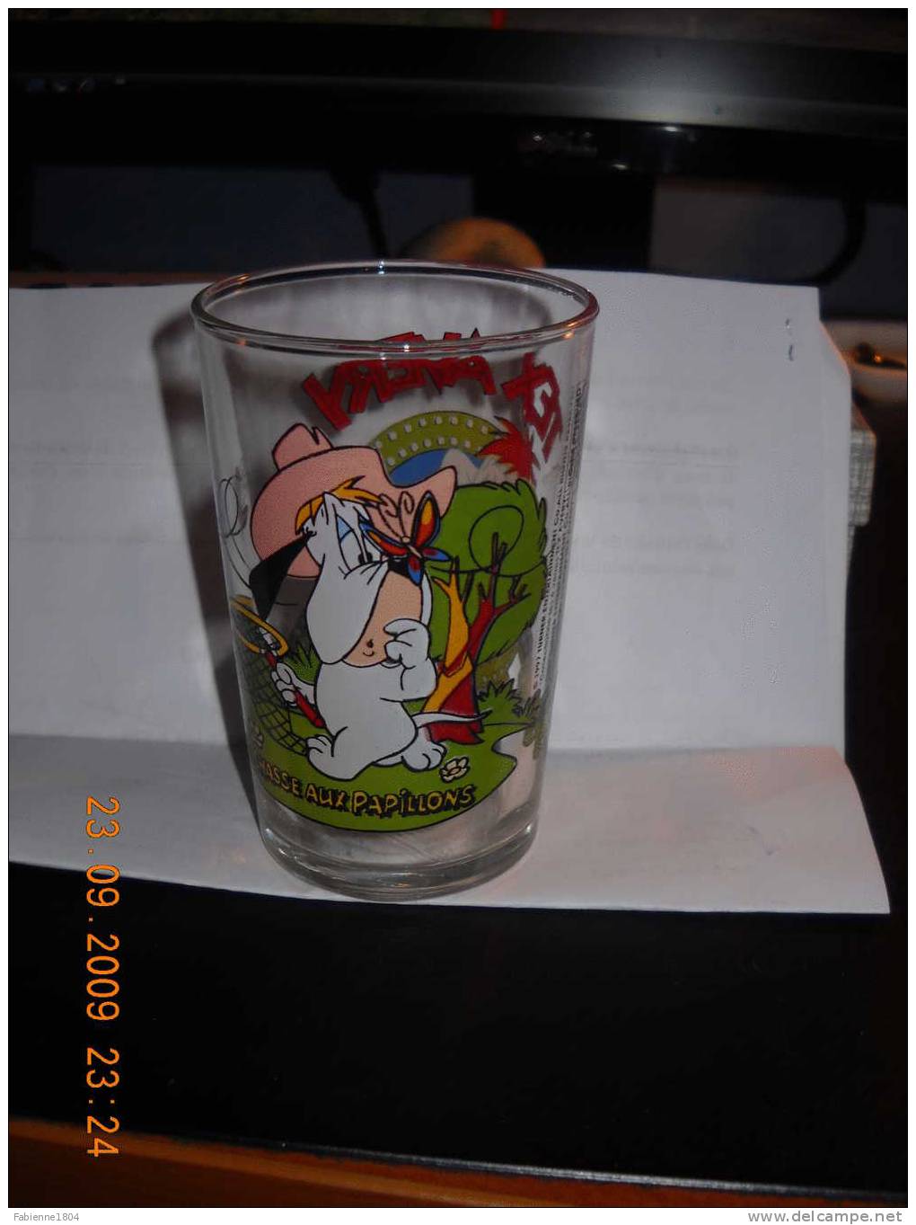 Verre à Moutarde Tex Avery La Chasse Aux Papillons Amora 1997 - Other & Unclassified