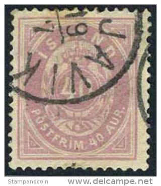 Iceland #18 Used 40a Numeral From 1882 - Used Stamps