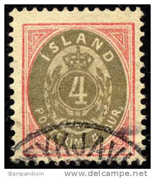 Iceland #23 Used 4a Numeral From 1899 - Usados
