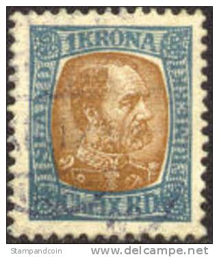 Iceland #44 SUPERB Used 1k Christian IX From 1902 - Used Stamps