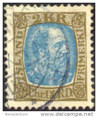 Iceland #44A XF Used 2k Christian IX From 1904 - Usati