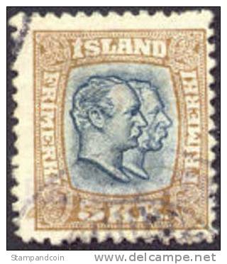 Iceland #85 Used 5k High Value Of Set From 1907-08 - Oblitérés