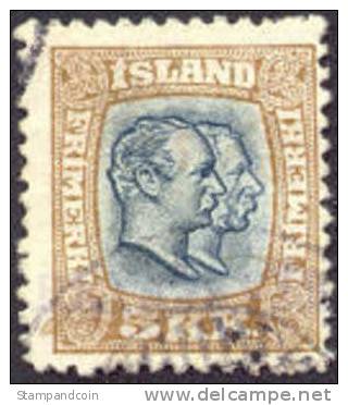 Iceland #85 Used 5k High Value Of Set From 1907-08 - Gebraucht