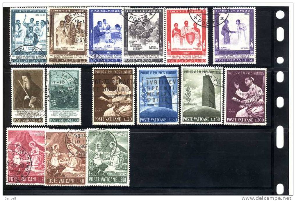 SCV46)  VATICANO 1963-64-65- Pontificato PAOLO VI - 55 Val.P.O. USATI - Used Stamps