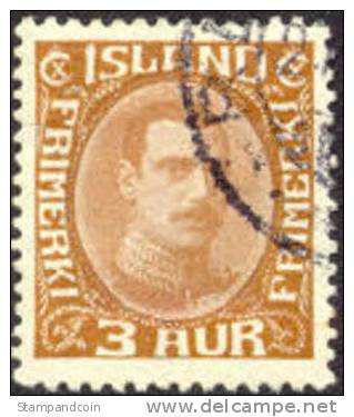 Iceland #177 XF Used 3a Christian X From 1931 - Oblitérés