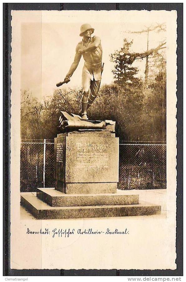 TOP!! DARMSTADT * HESSISCHES ARTILLERIE DENKMAL * ALS FELDPOSTKARTE 1940 *!! - Darmstadt