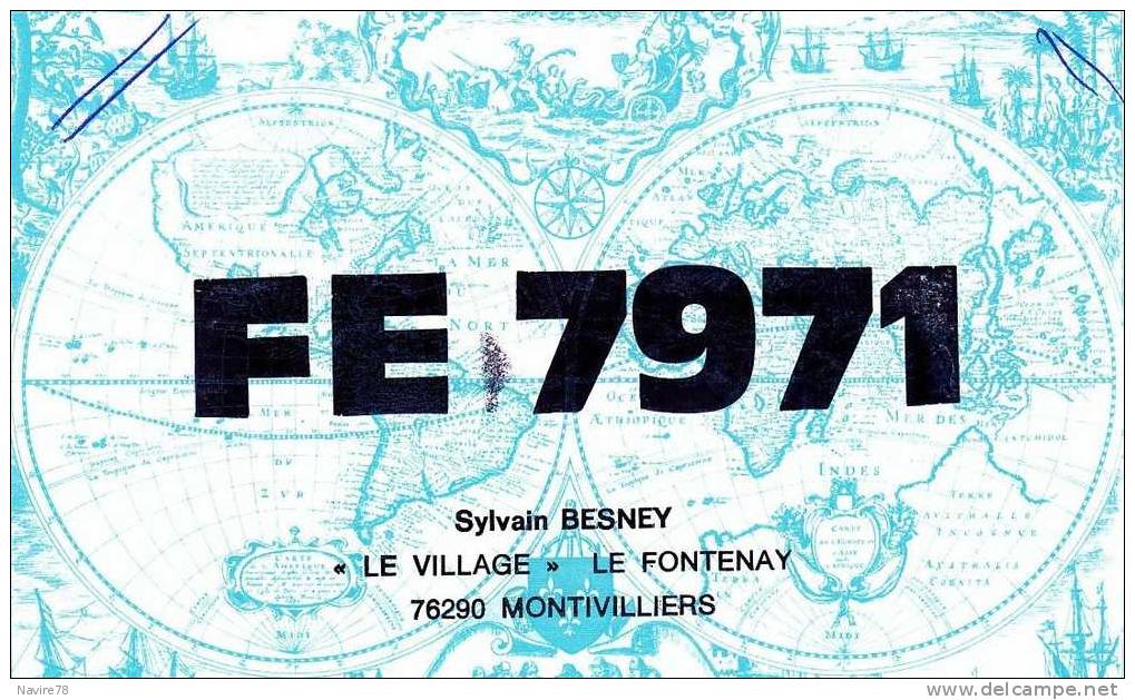 76 MONTIVILLIERS.  CARTE RADIO AMATEUR. " Le Village". Le Fontenay. - Montivilliers