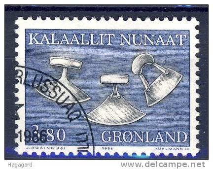 ##Greenland 1986.  Knives.  Michel 165.  Cancelled(o) - Used Stamps