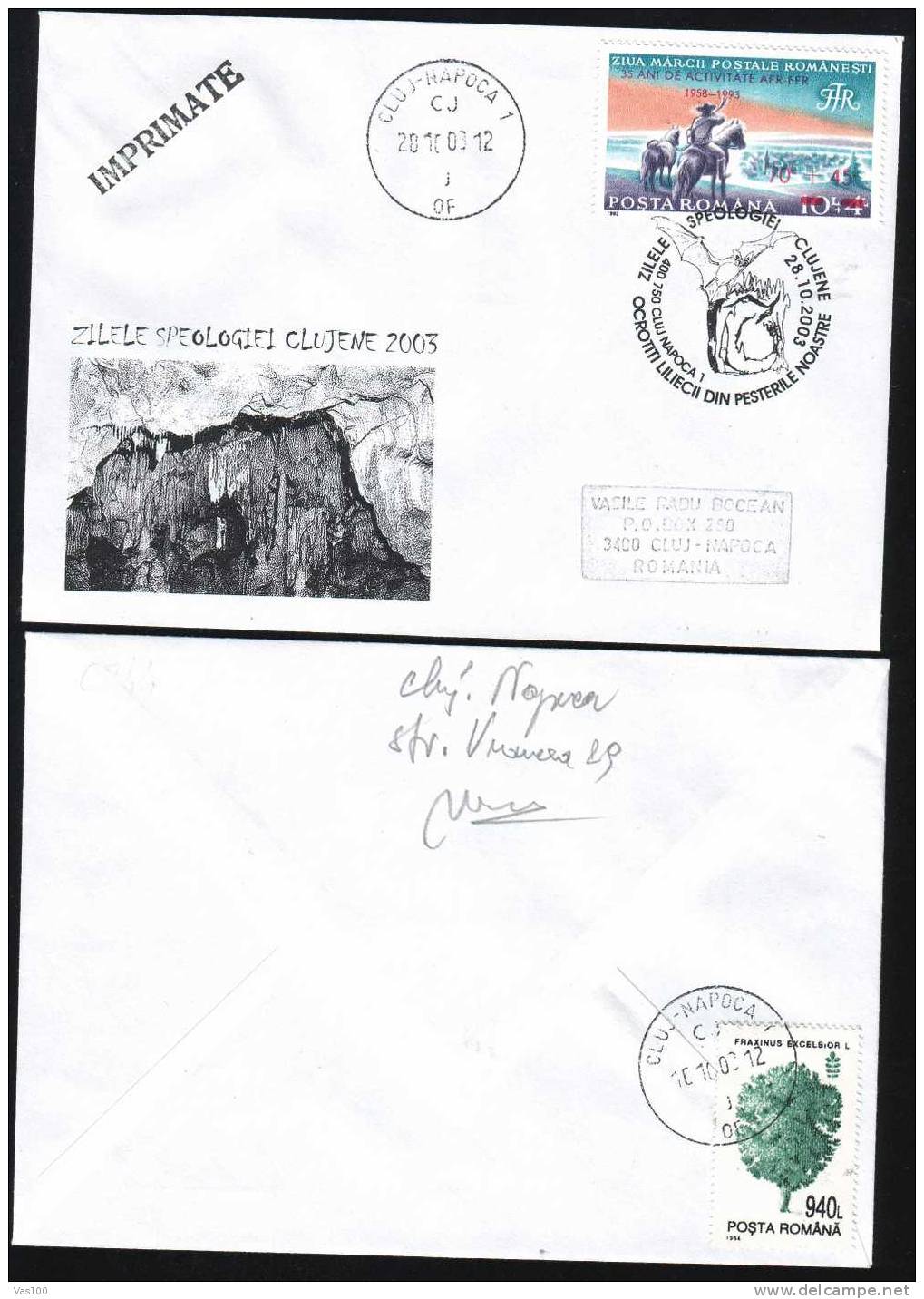 Arte Rupestre,hominine, Oblitération Concordante 2003 - Hominin  With Special Cancel - Paleoanthropology Cover - Romania - Vor- Und Frühgeschichte