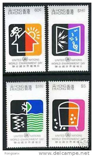 1990 HONG KONG Environment Day 4V - Unused Stamps