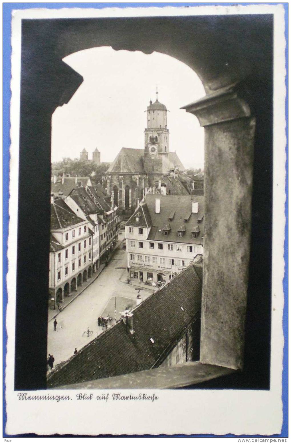 Memmingen,Blick Auf Martinskirche,1940,Geschäft Geschw. Keppeler, W. Gemsjäger,nach Gunzenhausen, - Memmingen