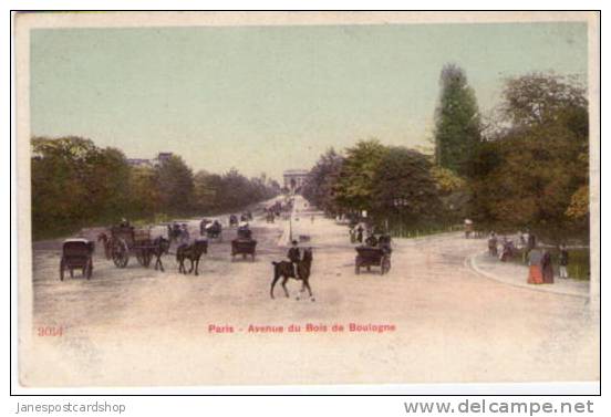 AVENUE Du BOIS De BOULOGNE C 1900 - ANIMEE - PARIS - Ile-de-France