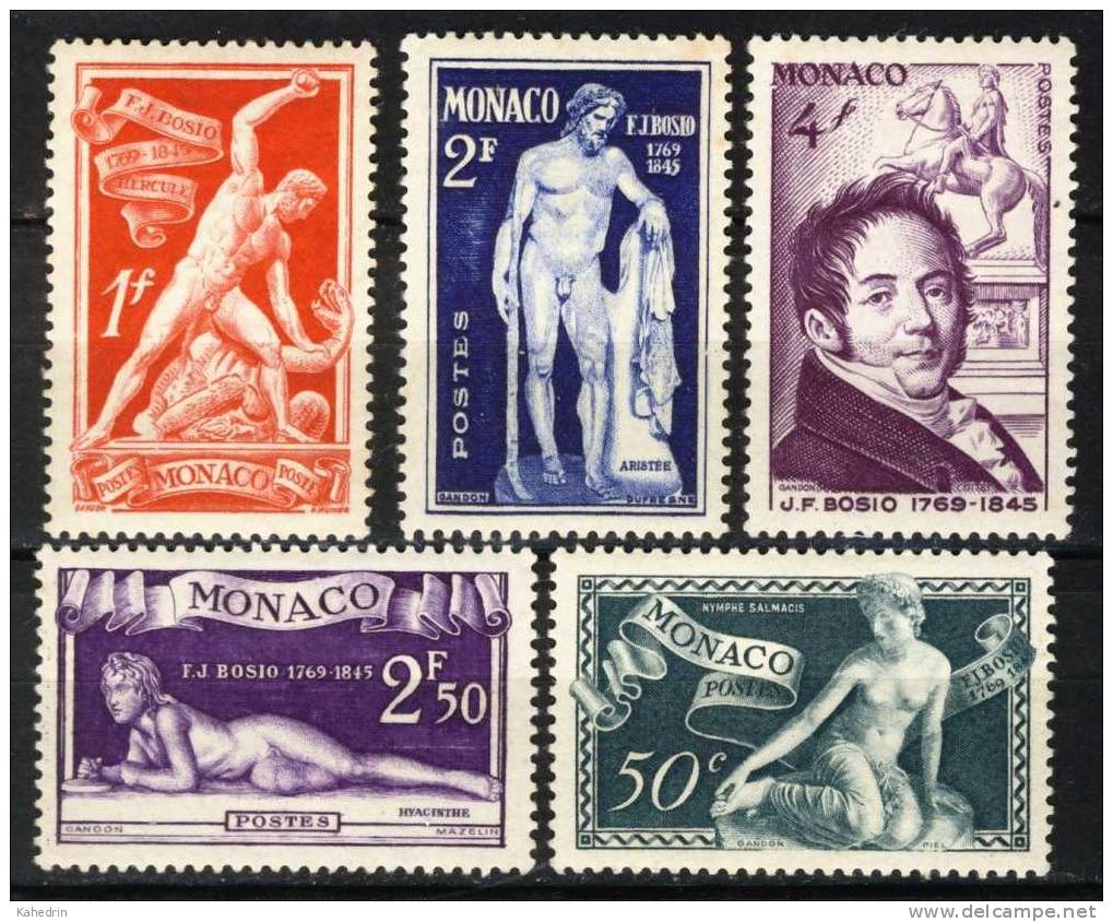 Monaco 1948, Mi. # 348/52 *, MLH - Unused Stamps